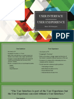 User Interface - User Exeperience: Basic UX Principles