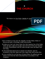 The Church: "We Believe in One Holy Catholic & Apostolic Church" (Nicene Creed)