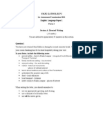 SMJK Katholik PJ: 1st Assessment Examination 2011 English Language Paper 1 Form 4
