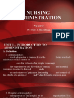 Nursing Administration: An Introduction