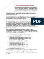 La Historia de La Constitución Política Peruana