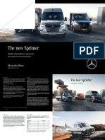 The New Sprinter: Model Information & Price List