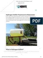Hydrogen Sulfide Treatment- H2S Gas in Wastewater - Aquafix