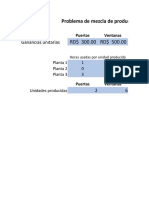 Hoja de Calculo Programacion Lineal