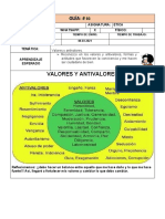 Valores y antivalores guía ética