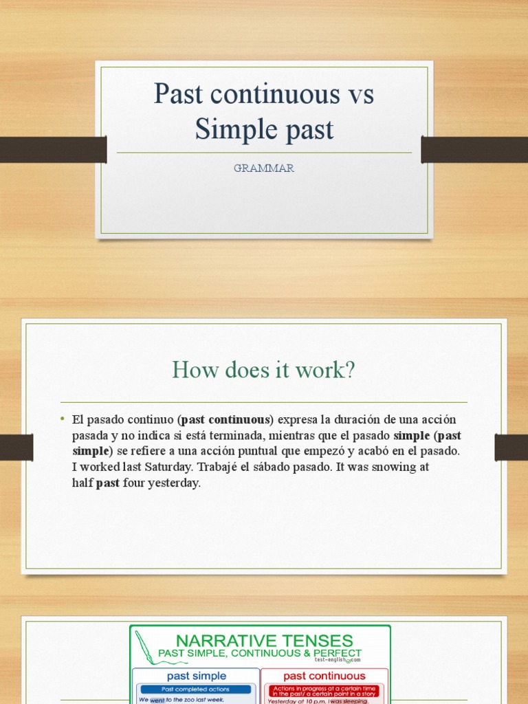 Past Continuous vs Simple Past Explained | PDF | Grammatical Tense ...