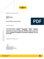Carta Apertura Bancolombia - Aguilar Arbelaez, Erika Marcela