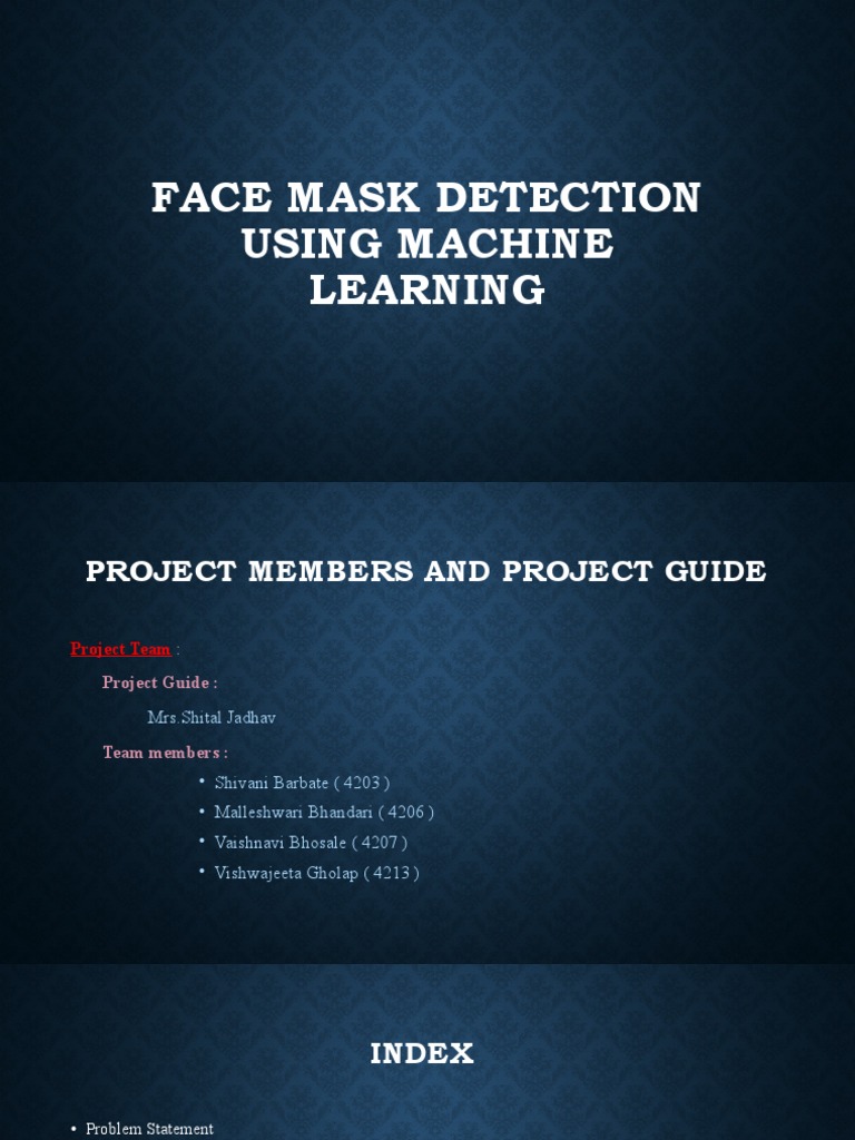 Project Review (Face Mask Detection Using Machine Learning) PDF
