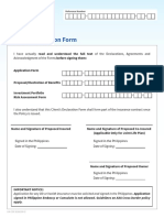 Client's Declaration Form