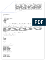 Output: Country Name Capital Name