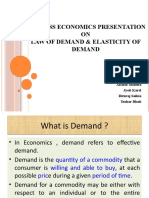 Business Economics Presentation ON Law of Demand & Elasticity of Demand