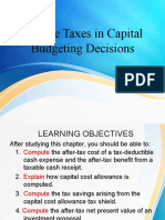 Income Taxes in Capital Budgeting Decisions