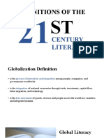 Globalization and Multi-Cultural Literacy and Social Literacy