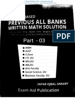 Jafar Iqbal Ansary Bank Written Math - Part - 03