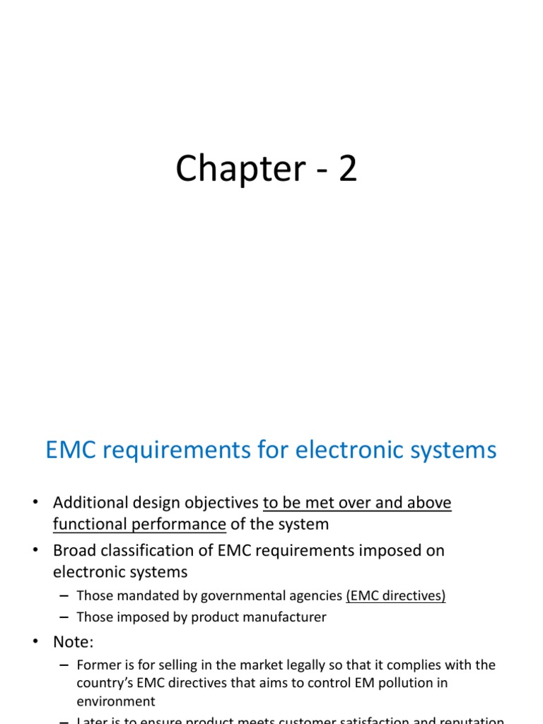 EMC Requirements for Electronic Systems | PDF | Electromagnetic ...