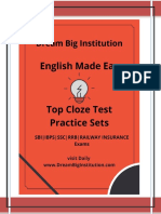 Top 30 Cloze Test PDF Dream Big Institution