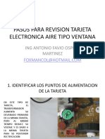 Pasos para Revision Tarjeta Electronica Aire Tipo Ventana