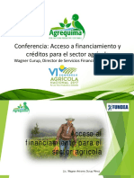 Acceso financiamiento sector agrícola