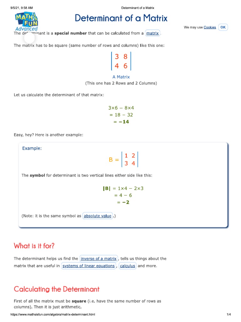 Modulus of Matrix | PDF
