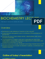 Biochemistry Lecture: Prepared By: Rozalina R. Adonis, RMT, Msmls