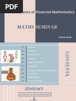 TOPIC: Basics Of: Financial Mathematics