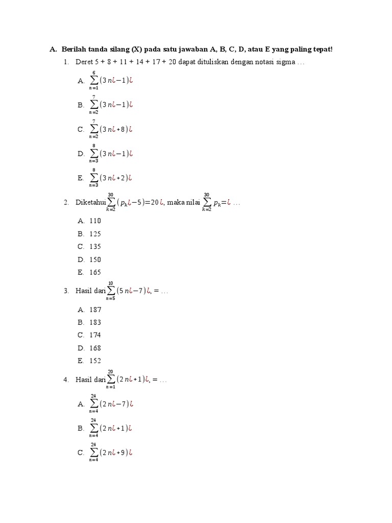 Soal Matematika dan Pertidaksamaan Linear | PDF