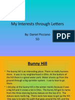 My Interests Through Letters: By: Daniel Picciano 5D