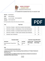 Andhra University - PG and Professional Examination Results