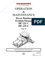Operation & Maintenance: Paver Finisher Svedala Demag DF 115 C DF 135 C