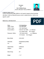 Resume of Md. Shohel Rana Cell: + 0130-1581263/ 01612-000671