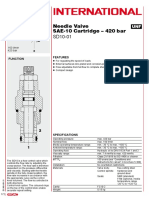 Needle Valve SAE-10 Cartridge - 420 Bar SD10-01: Features Function