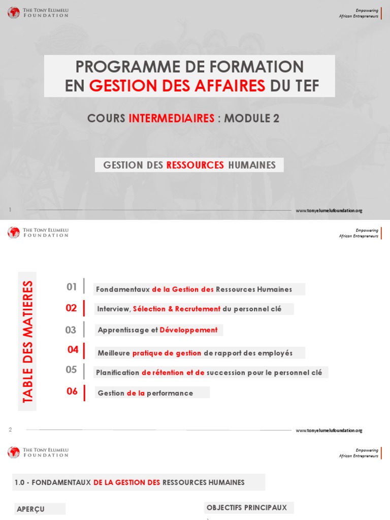 Formation en Gestion des Ressources Humaines | PDF | Recrutement ...