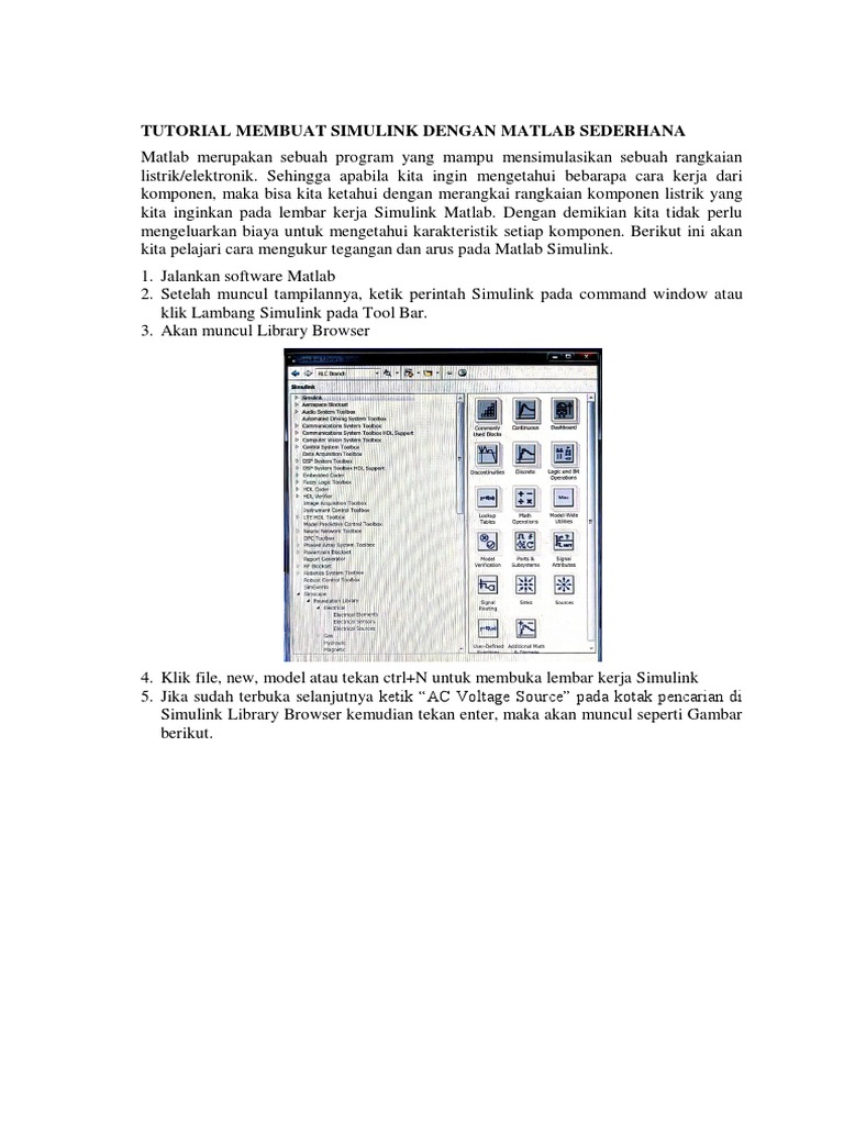 Tutorial Membuat Simulink Dengan Matlab Sederhana Pdf