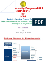 Online Internship Program-2021 (OIP-2021) by Iiche: Subject: Chemical Process Technology