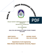 Analysis and Design of Three Storey Fram