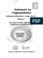 Esp9 Q2 Mod7 AngPaggawa Bilang Paglilingkod at Pagtataguyod NG Dignidad NG Tao v5