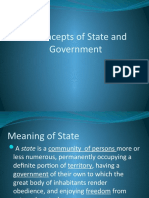 Concepts of Govt & State