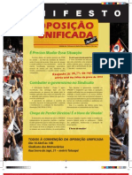 Manifesto Oposição Unificada Apeoesp 2011