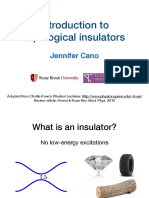 Introduction To Topological Insulators Jennifer Cano