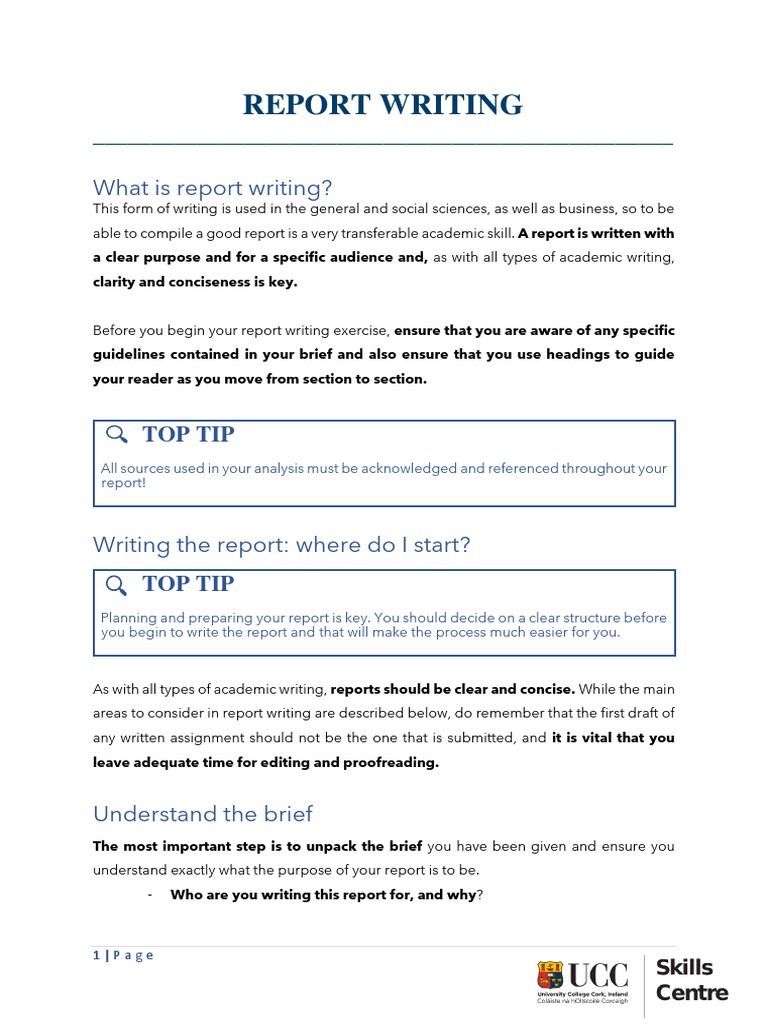 What Is Report Writing? | Download Free PDF | Proofreading | Paragraph