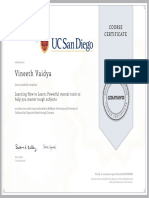 Vineeth Vaidya: Course Certificate