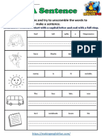 Unscramble Sentences Activity