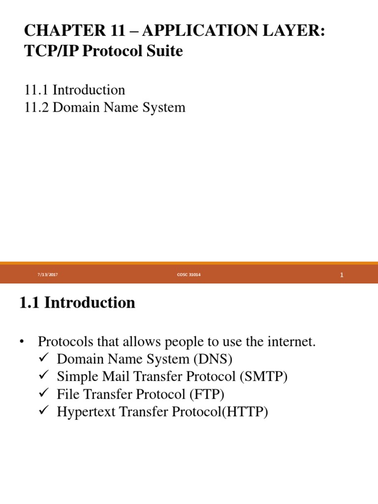 Chapter 11 - Application Layer: TCP/IP Protocol Suite: 11.2 Domain Name ...