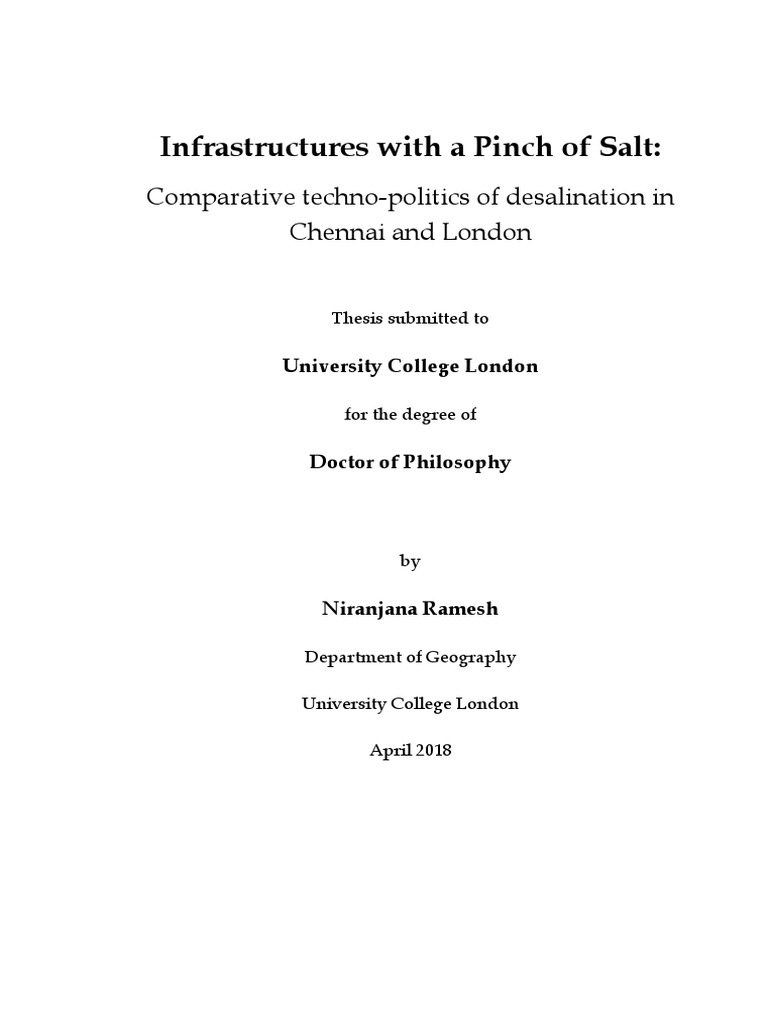 Niranjana Ramesh Phd Thesis Pdf Tamil Nadu