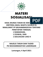 Materi Sosialisasi Hasil Munas Tarjih XXXI Dan Maklumat PP