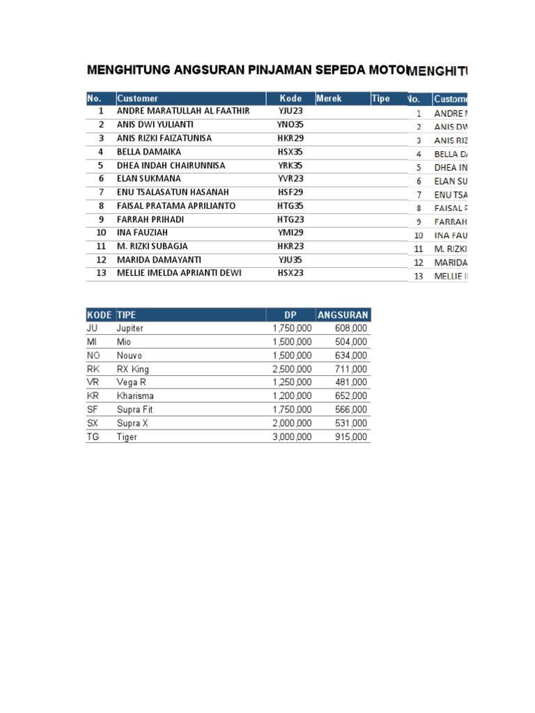 Soal test kerja excel 1 pdf