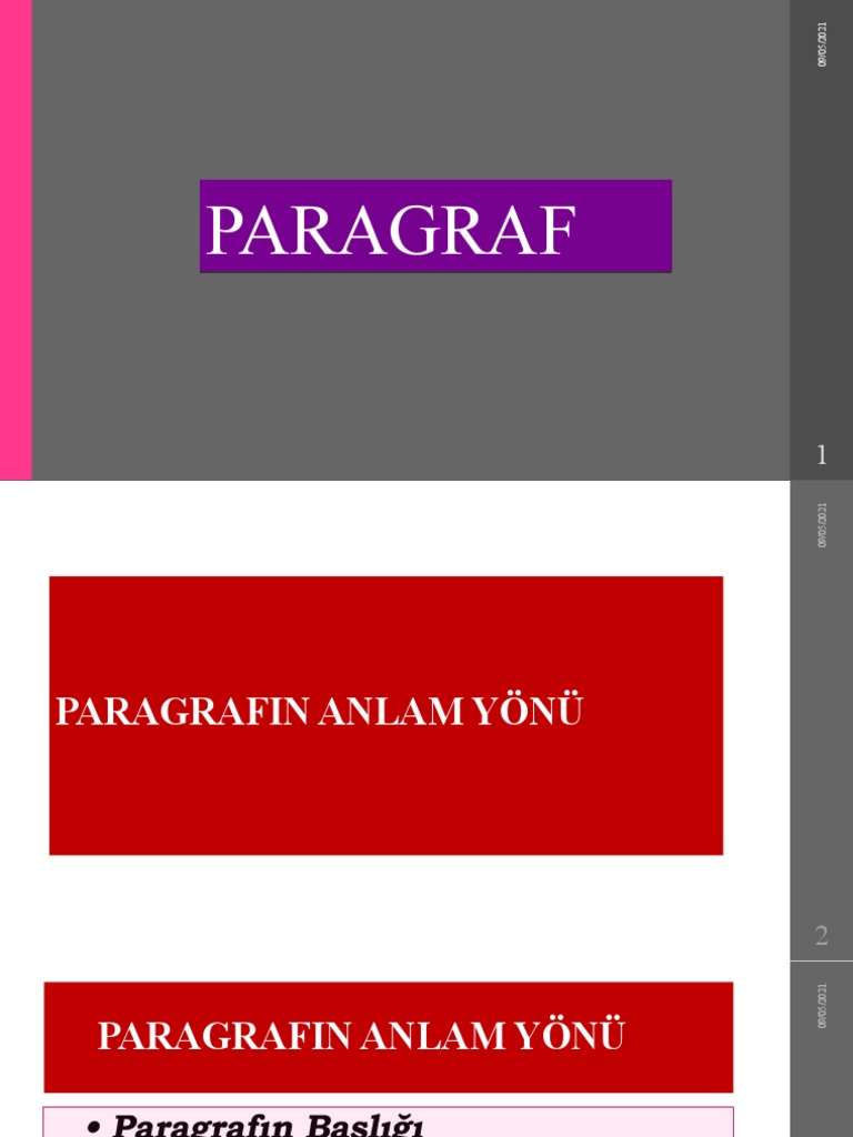 1-Paragrafın Anlam Ve Yapı Yönü | PDF