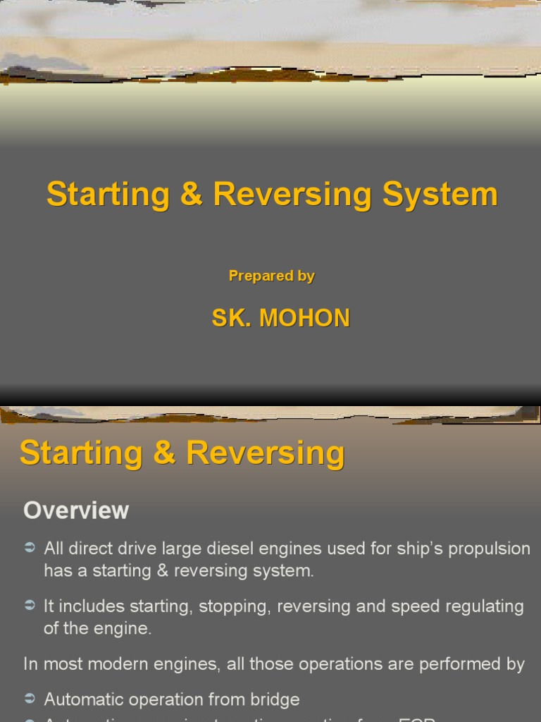 Air Starting System for Marine Engines | PDF | Engines | Diesel Engine