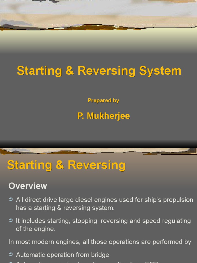 Air Starting System Slide Set 1 | PDF | Engines | Diesel Engine
