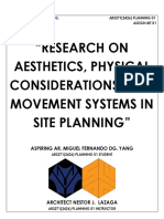 Research On Aesthetics, Physical Considerations, and Movement Systems in Site Planning - Yang